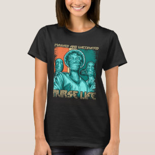Maske und geimpfte Vintage Krankenpflege T-Shirt