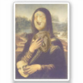 Maske Unentschlossene Mona Lisa Aufkleber (Vorderseite)