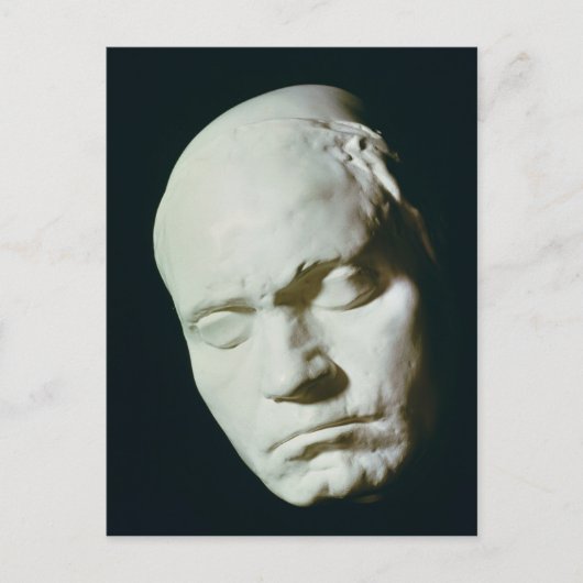 Maske von Beethoven, genommen vom Leben im Alter Postkarte (Vorderseite)