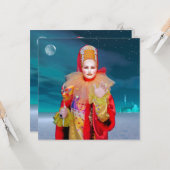 Maske von Venedig Karte (Vorderseite/Rückseite Beispiel)