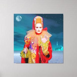 Maske von Venedig Leinwanddruck gespannt