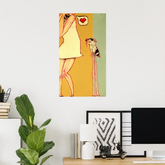 Masked Bandit Steals A Heart Poster (Heimbüro)