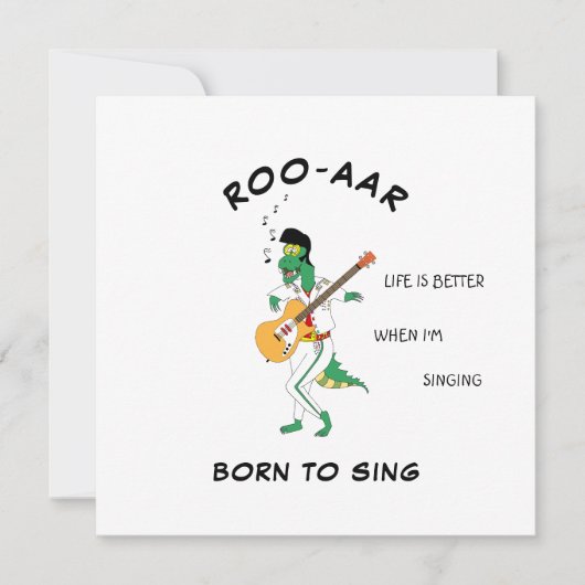 Masked Dino Singer Soundwave Song Card für Friend Einladung (Vorderseite)