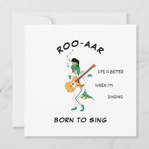 Masked Dino Singer Soundwave Song Card für Friend Einladung