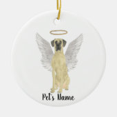 Masked Fawn Great Dane Beileid Memorial Keramik Ornament (Vorne)