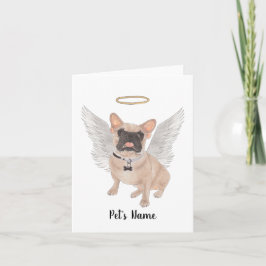 Masked French Bulldog Beileid Memorial Karte