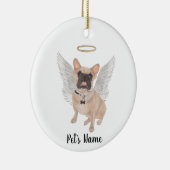 Masked French Bulldog Beileid Memorial Keramik Ornament (Rechts)
