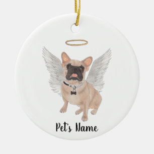Masked French Bulldog Sympathie Gedenken Keramik Ornament