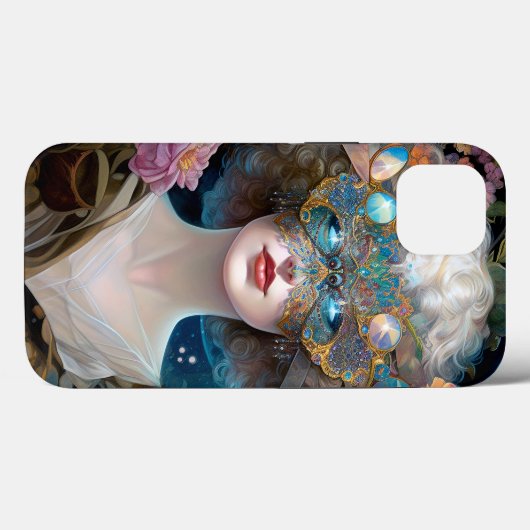 Masked Lady Fantasy Art Case-Mate iPhone Hülle (Rückseite (Horizontal))