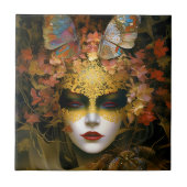 Masked Lady Fantasy Art Fliese (Vorderseite)