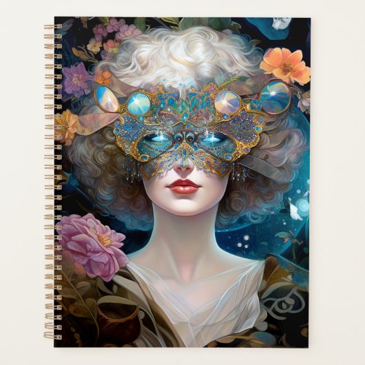 Masked Lady Fantasy Art Planer (Vorderseite)