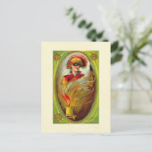 Masked Lady Halloween Greetings Postkarte (Stehend Vorderseite)