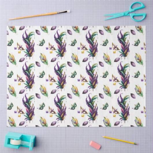 Masked Mardi Gras Series Design 5 Seidenpapier (Basteln)