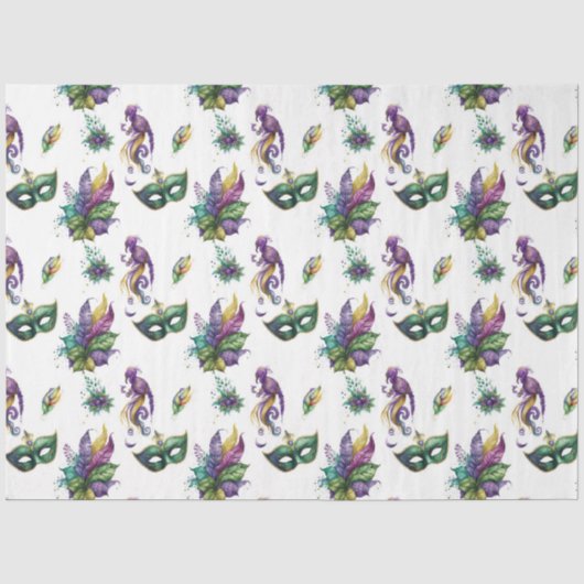 Masked Mardi Gras Series Design 9 Seidenpapier (Vorderseite)