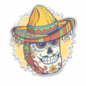 Masked Mexican Taco Funny Aufkleber (Vorderseite)