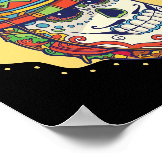 Masked Mexican Taco Funny Poster (Ecke)