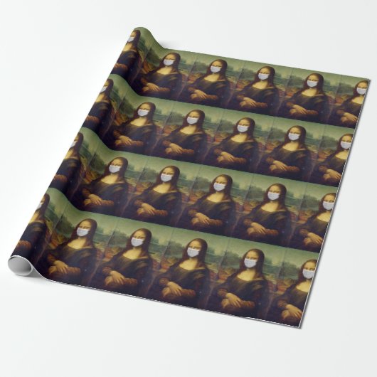 Masked Mona Lisa 2020 Geschenkpapier (Ungerollt)
