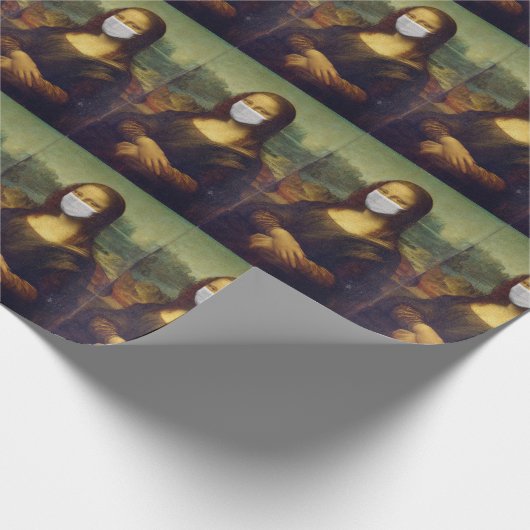Masked Mona Lisa 2020 Geschenkpapier (Ecke)