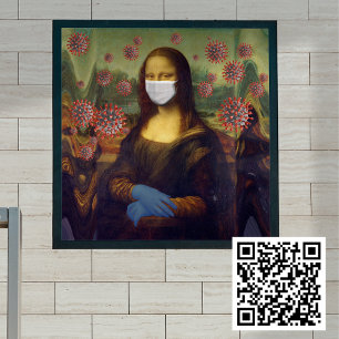 Masked Mona Lisa, der im sicheren Umkreis von Coro Poster