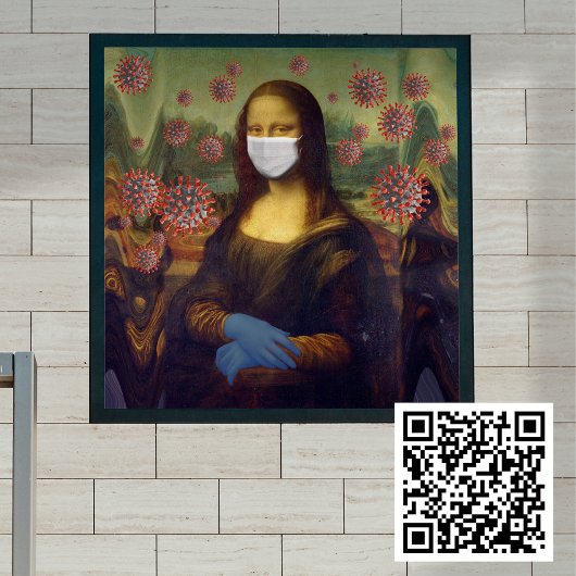 Masked Mona Lisa, der im sicheren Umkreis von Coro Poster