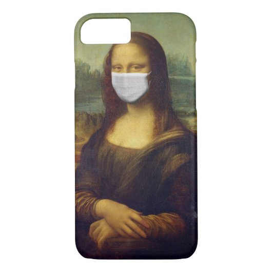 Masked Mona Lisa Face Maske Humour Case-Mate iPhone Hülle (Rückseite)