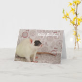 Masked Rat - Ratty Birthday Karte (Gelbe Blume)