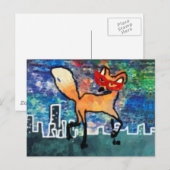 Masked Red Fox Postkarte (Vorne/Hinten)