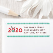 Masked Reindeer 2020 Custom Holiday Rücksendeadres (Insitu)