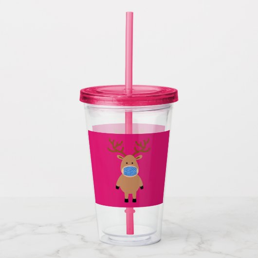 Masked Reindeer Acryltrinkbecher (Vorderseite)