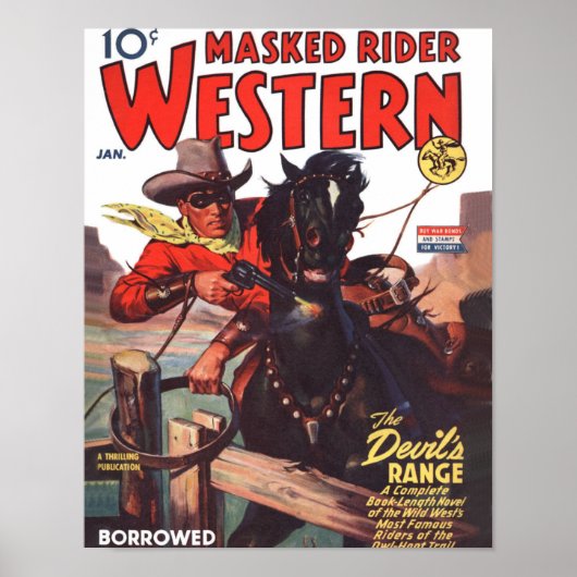 Masked Rider Western Januar 1944 Poster (Vorne)