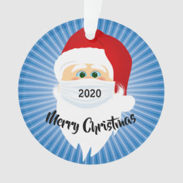 Masked Santa 2020 Blue Sternexplosion Acryl Orname Ornament