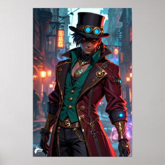 Masked Steampunk Gentleman - Charisma und Shadows Poster