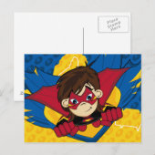 Masked Superhero Postcard Postkarte (Vorne/Hinten)