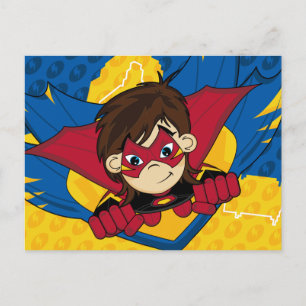 Masked Superhero Postcard Postkarte
