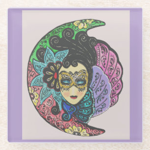 Masked Woman Glasuntersetzer