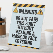 Masken an diesem Punkt tragen Sockelschild (In Situ)