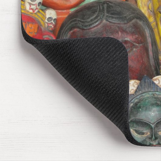 Masken bei Boudhanath Mousepad (Ecke)