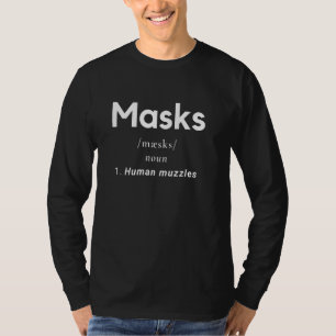 Masken Definition menschlicher Muzzles und soziale T-Shirt