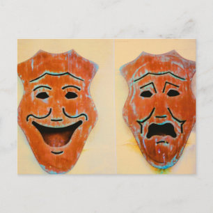 Masken des Theaters Postkarte