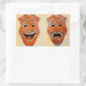 Masken des Theaters Rechteckiger Aufkleber (Tasche)