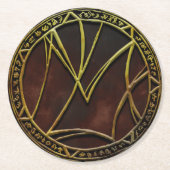 Masken des Unterlogos Runder Pappuntersetzer (Vorderseite)