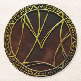 Masken des Unterlogos Runder Pappuntersetzer