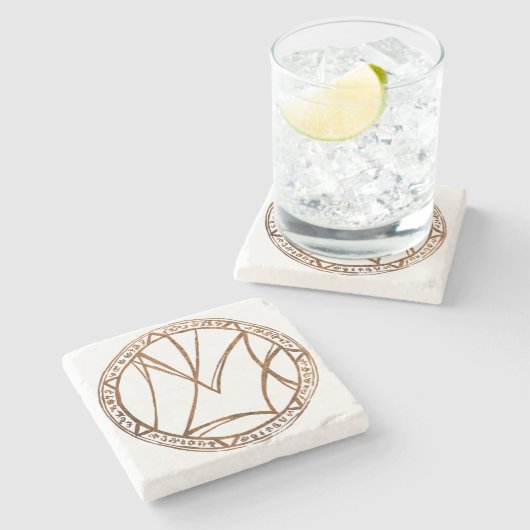 Masken des Unterlogos Steinuntersetzer (Seitenansicht)