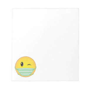 Masken-Emoji Notizblock