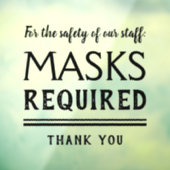 Masken Erforderliche Fensterklammer Fensteraufkleber (Blatt 3)