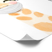 Masken Erforderliches Baby-Giraffe-Duschzeichen Poster (Ecke)