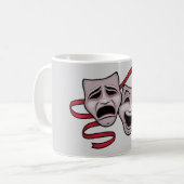 Masken für Comedy und Tragedy Theater Kaffeetasse (Vorderseite Links)