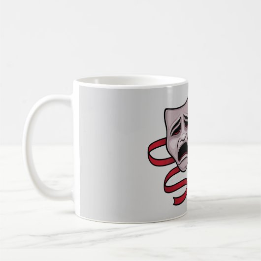 Masken für Comedy und Tragedy Theater Kaffeetasse (Links)