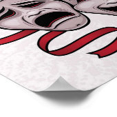 Masken für Comedy und Tragedy Theater Poster (Ecke)