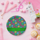 Masken für den grünen mexikanischen Wrestling mit  Pappteller (Party)